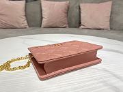Dior Caro Chain Bag Pink Size 19 x 14 x 3 cm - 5