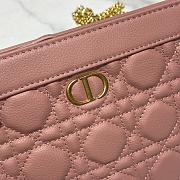 Dior Caro Chain Bag Pink Size 19 x 14 x 3 cm - 3