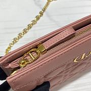Dior Caro Chain Bag Pink Size 19 x 14 x 3 cm - 2