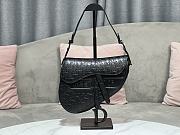 Dior Saddle Leather Embossed Black Size 26 x 20 x 7 cm - 1