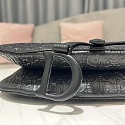 Dior Saddle Leather Embossed Black Size 26 x 20 x 7 cm - 3