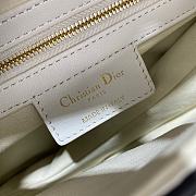  Dior White Perforated Calfskin With Strap Size 25.5 x 20 x 6.5 cm - 5