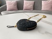 Dior Caro Heart-Shaped Chain Bag Black Size 11 x 10 x 1.5 cm - 6