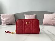 Dior Zipper Clutch Bag Red Size 12 x 8.5 cm - 6