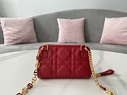 Dior Zipper Clutch Bag Red Size 12 x 8.5 cm - 5