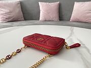 Dior Zipper Clutch Bag Red Size 12 x 8.5 cm - 4