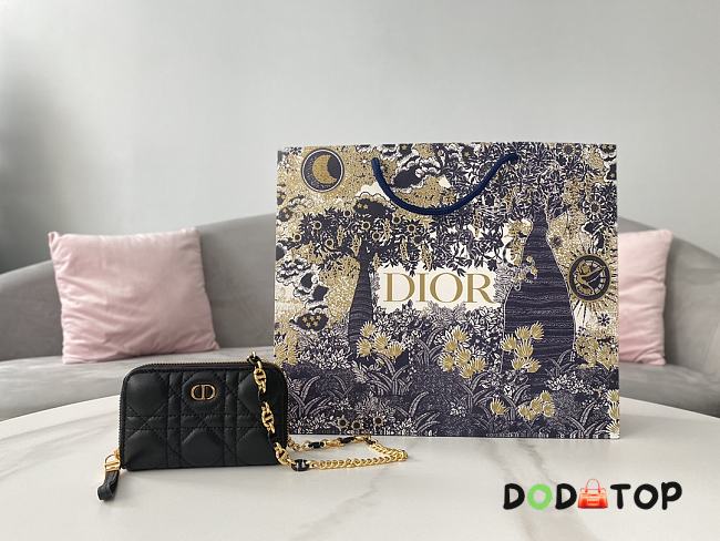 Dior Zipper Clutch Bag Black Size 12 x 8.5 cm - 1
