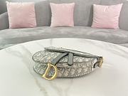 Dior Saddle Bag Gray Jacquard Oblique Print Size 21 x 18 x 5 cm - 6