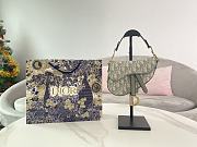 Dior Saddle Bag Gray Jacquard Oblique Print Size 21 x 18 x 5 cm - 4