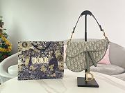 Dior Saddle Bag Gray Jacquard Oblique Print Size 25.5 x 20 x 6.5 cm - 6