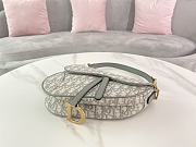 Dior Saddle Bag Gray Jacquard Oblique Print Size 25.5 x 20 x 6.5 cm - 2