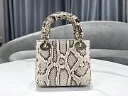 Dior Lady Python Skin Bag Size 17 x 7.5 x 13.5 cm - 5