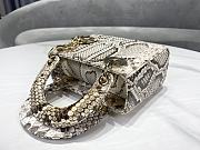Dior Lady Python Skin Bag Size 17 x 7.5 x 13.5 cm - 4