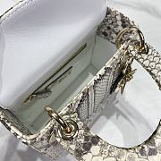 Dior Lady Python Skin Bag Size 17 x 7.5 x 13.5 cm - 3