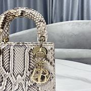 Dior Lady Python Skin Bag Size 17 x 7.5 x 13.5 cm - 2