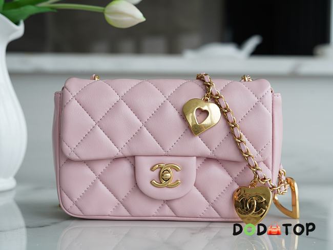 Chanel Love Chain Bag CF Pink Size 12 × 19 × 7 cm - 1