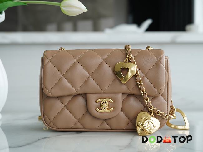 Chanel Love Chain Bag CF Apricot Size 12 × 19 × 7 cm - 1