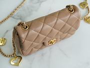 Chanel Love Chain Bag CF Apricot Size 12 × 19 × 7 cm - 3