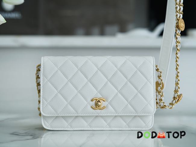 Chanel WOC Gold Coin White Size 19 cm - 1