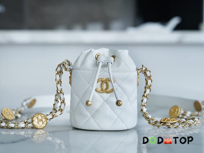 Chanel Mini Nano Bucket Bag White Size 9 x 11 x 8.8 cm - 1