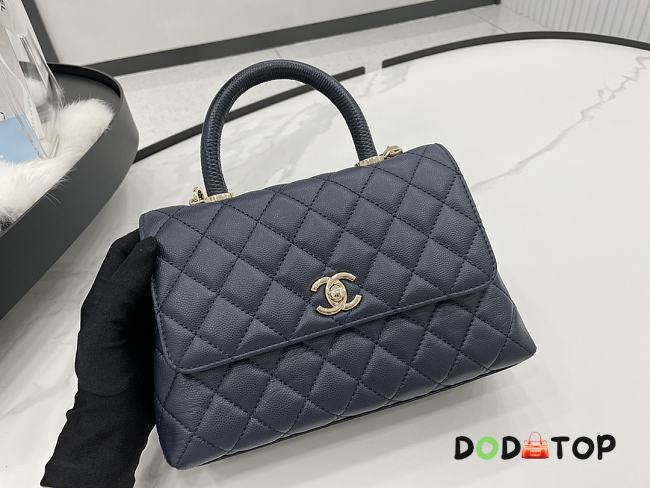 Chanel Coco Dark Blue Bag Size 23 cm - 1