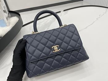 Chanel Coco Dark Blue Bag Size 23 cm