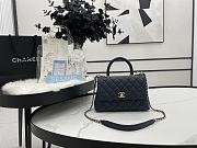 Chanel Coco Dark Blue Bag Size 23 cm - 4