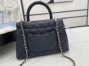 Chanel Coco Dark Blue Bag Size 23 cm - 5
