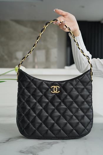 Chanel Hobo Black Bag Size 26 × 30 × 7 cm