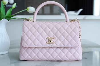 Chanel Coco Handbag Pink Gold Hardware Size 29 cm