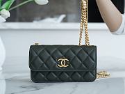 Chanel Chain Cover Mobile Phone Bag Green Size 10 x 17.2 x 3.3 cm - 1