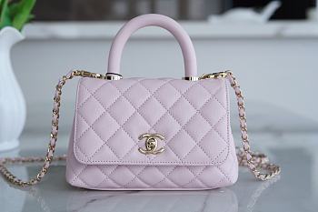Chanel Coco Handbag Pink Size 13 × 19 × 9 cm