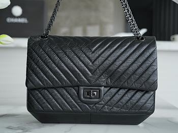 Chanel Flap Bag Cowhide Black Size 28 cm