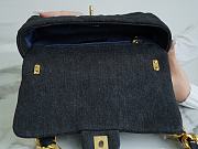 Chanel Denim Flap Bag Size 17 × 24 × 7 cm - 3