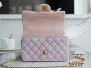 Chanel Mini CF Top Handle Bag Gradient Pink Size 20 × 13 × 9 cm - 5