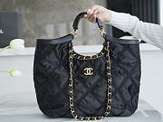 Chanel Nylon Chain Shopping Bag Black Size 43 x 44 x 11 cm - 1