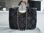 Chanel Nylon Chain Shopping Bag Black Size 43 x 44 x 11 cm - 5