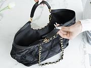 Chanel Nylon Chain Shopping Bag Black Size 43 x 44 x 11 cm - 3