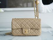 Chanel Mini Flap Bag Coffee Apricot Size 13 × 20 × 7 cm - 1