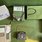 Gucci Matelassé Leather Small Handbag Grey Size 18 x 13 x 6.5 cm - 4