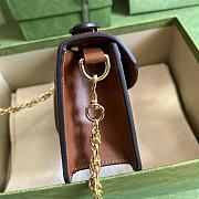 Gucci Matelassé Leather Small Handbag Brown Size 18 x 13 x 6.5 cm - 6