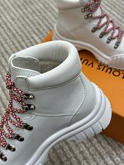 Lv Ruby New Lace-Up Ankle Boots White - 2