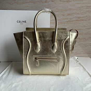 Celine Luggage Micro Golden Tabby 27 x 27 x 15 cm