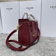 Celine Luggage Nano Red Wine Size 20 x 20 x 10 cm - 6