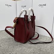 Celine Luggage Nano Red Wine Size 20 x 20 x 10 cm - 5