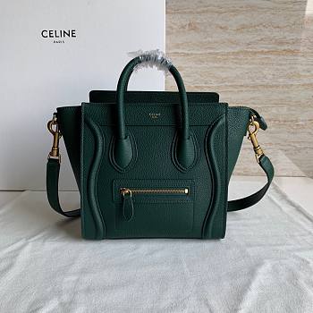 Celine Luggage Nano Green Size 20 x 20 x 10 cm