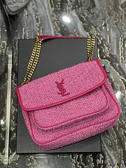 YSL Niki Winter Woolen Pink Size 28 × 20.5 × 8.5 cm - 2