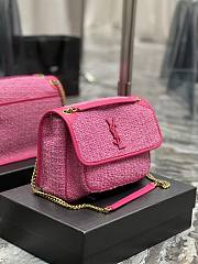 YSL Niki Winter Woolen Pink Size 28 × 20.5 × 8.5 cm - 5
