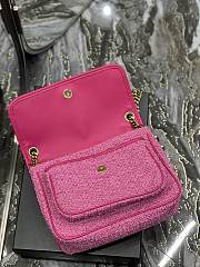 YSL Niki Winter Woolen Pink Size 28 × 20.5 × 8.5 cm - 4