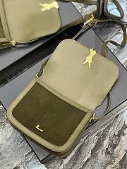 YSL Solferino Frosted Green Bag Size 22 x 18 x 5 cm - 4